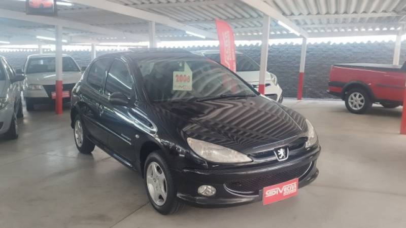 PEUGEOT - 206 - 2008/2008 - Preta - R$ 23.900,00